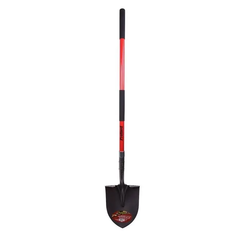 Toolway Round Point Shovel – 9.5X58 Inch Fiberglass L-Handle 1