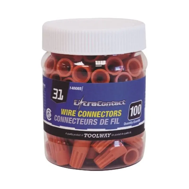 Ultracontact 100-Pack Orange Small Wire Connectors – Ul Listed #31 1