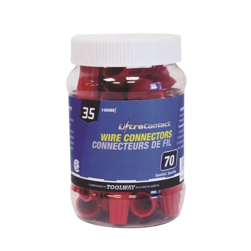 Ultracontact 70-Pack Red Large Wire Connectors – Ul Certified #35 1