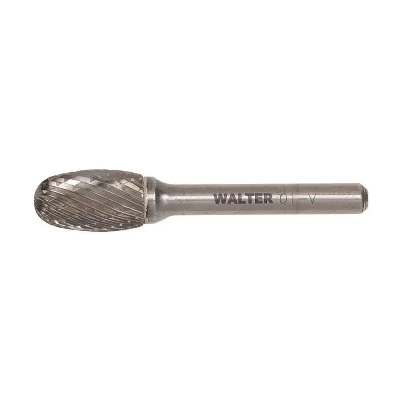 Walter 01V027 Double-Cut Carbide Burr — 1/4" Shank, Se-3 Profile 1
