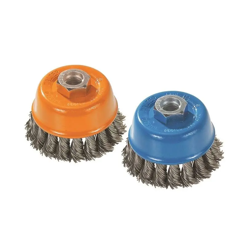 Walter 3" Stainless Steel Cup Brush – Knot-Twist, 5/8"-11 Arbor 1