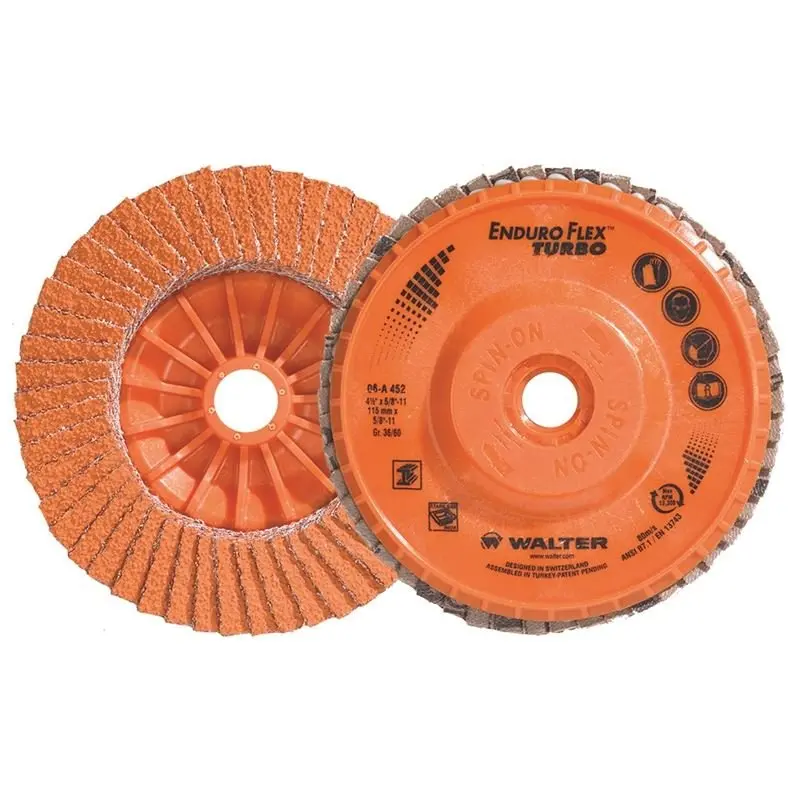 Walter Enduro-Flex 4-1/2" Turbo Blending Disc – Gr36/60, 5/8"-11 Arbor 1