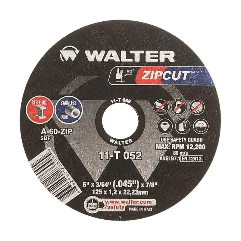 Walter Zip Wheel 5" Cut-Off Disc – 3/64", Type 1 1