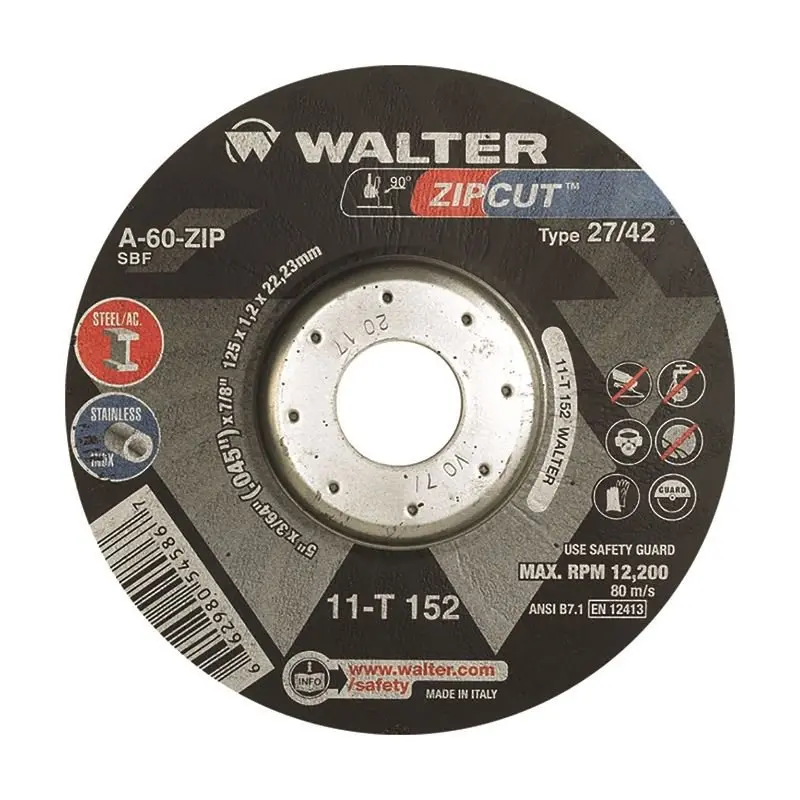 Walter Zip Wheel 5" Cut-Off Disc – 3/64", Type 27 1