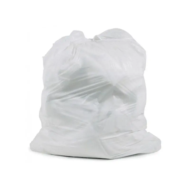 White 24" X 22" Heavy-Duty Trash Bags 1