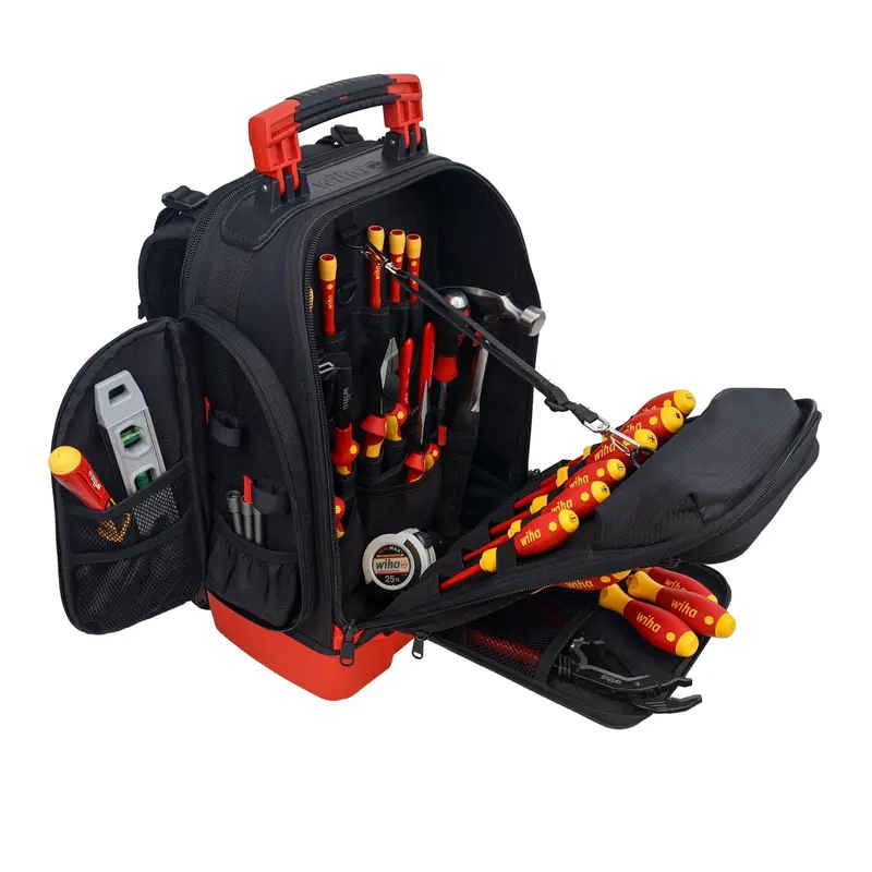 Wiha 30-Piece Journeyman Electrician’S Insulated Tool Set – Rugged Backpack Carry System 1