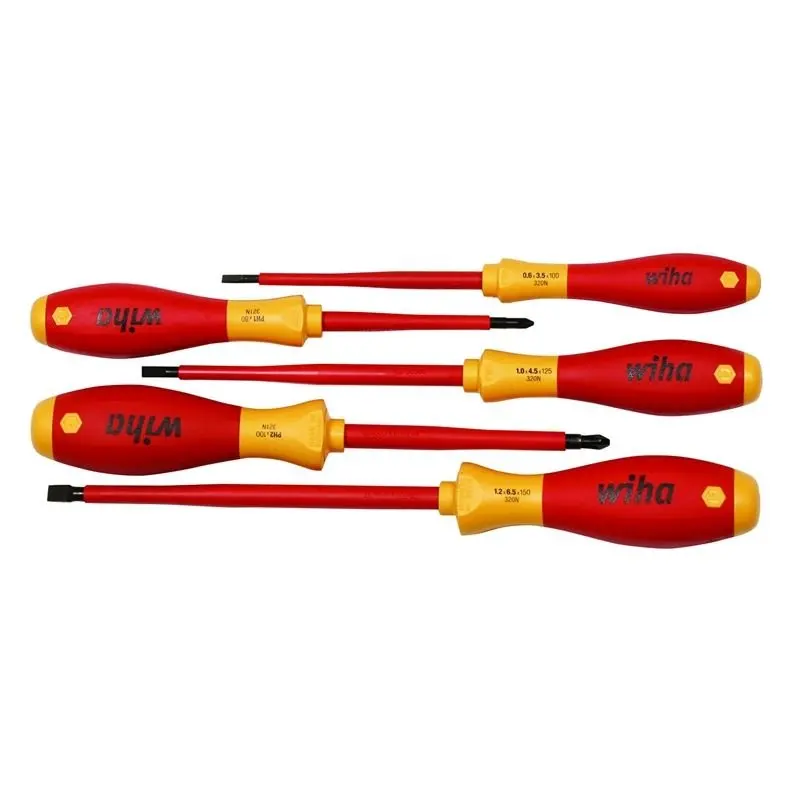 Wiha 5-Piece Slotted & Phillips Insulated Screwdriver Set 1