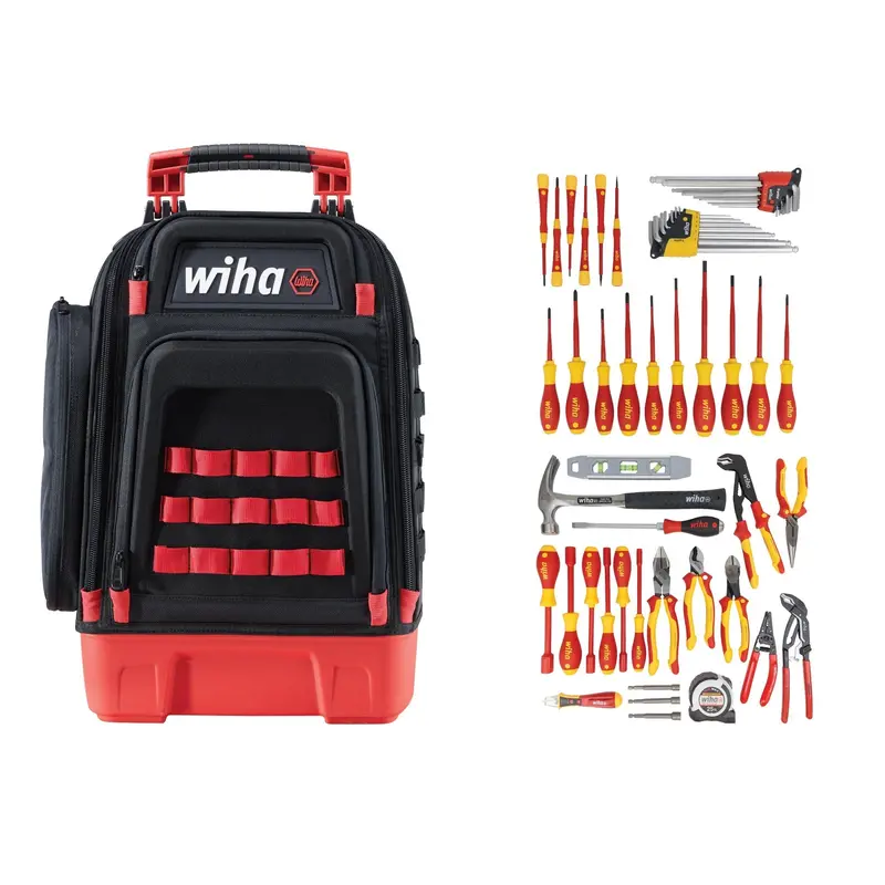 Wiha 59-Piece Master Electrician’S Insulated Tool Kit – Heavy-Duty Backpack 1