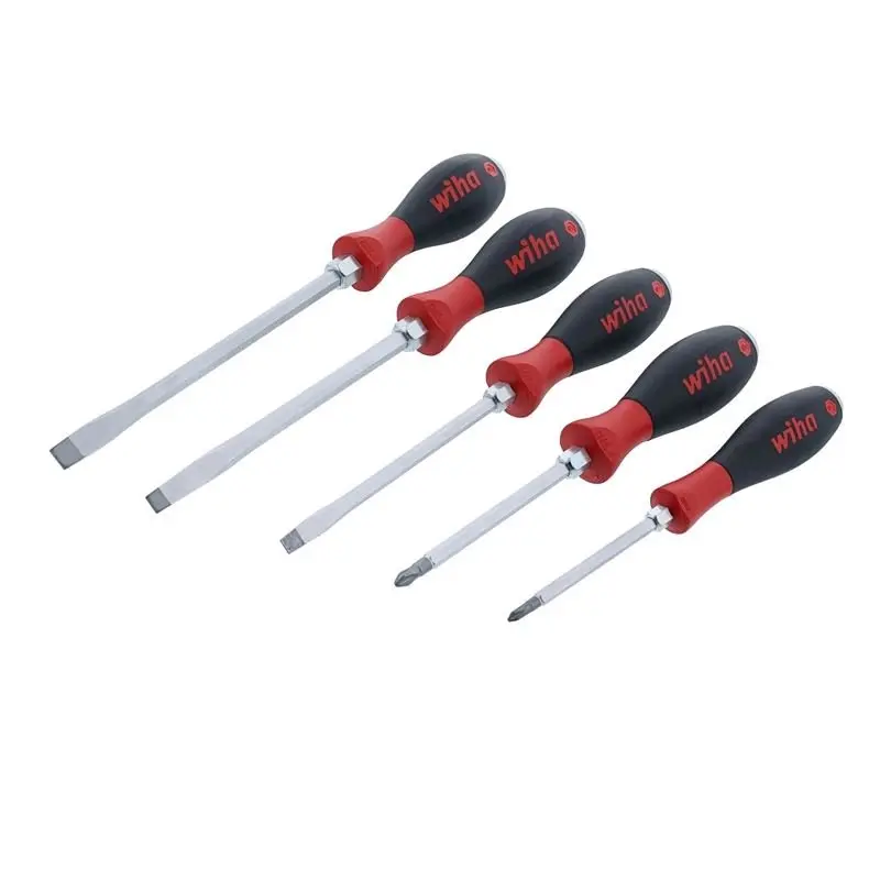 Wiha Softfinish Heavy-Duty 5-Piece Slotted And Phillips Screwdriver Set 1