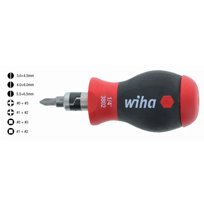 Wiha Softfinish Stubby Multi-Bit Driver – 14-In-1 Compact Design 1