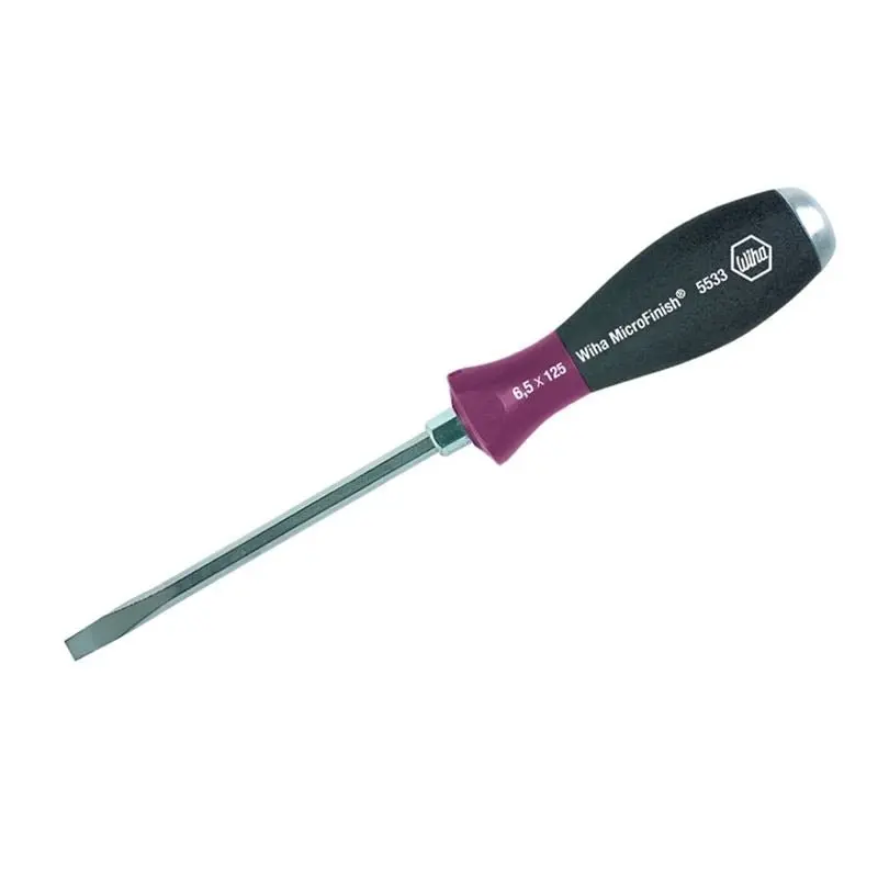 Wiha Xheavy Duty Microfinish Slotted Screwdriver – 8.0Mm Tip 1