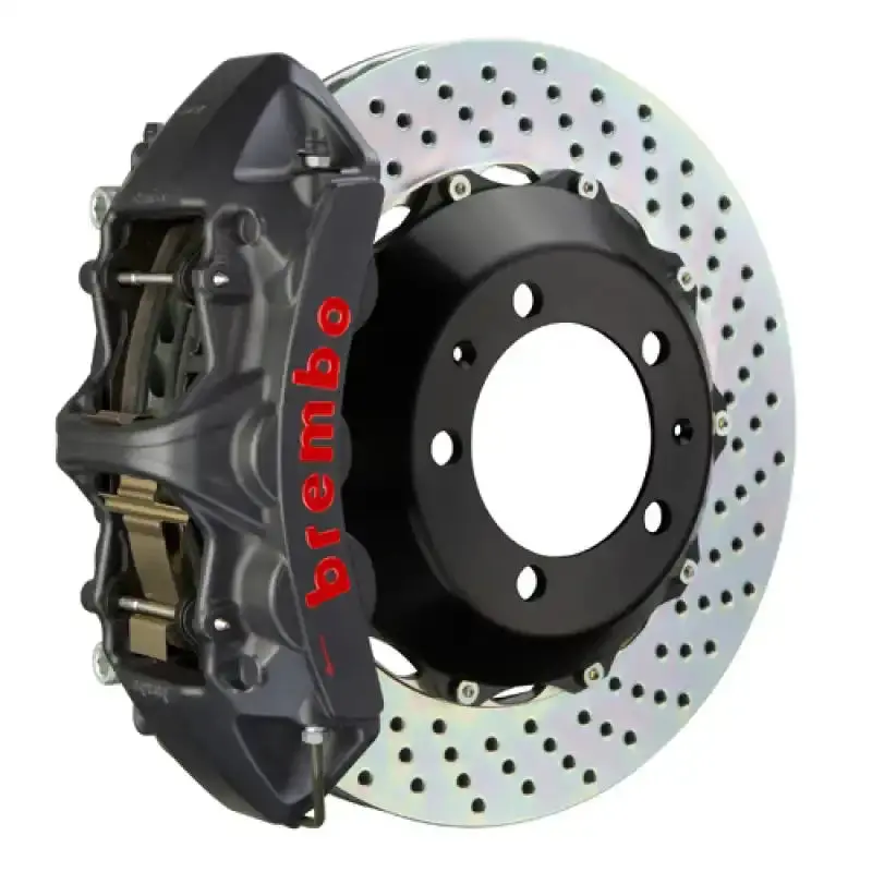 Brembo Gts Big Brake Kit For 2007–2014 Lincoln Edge & Mkx – Front, 6-Piston Calipers, 355X32Mm Drilled Rotors, Black Finish 1