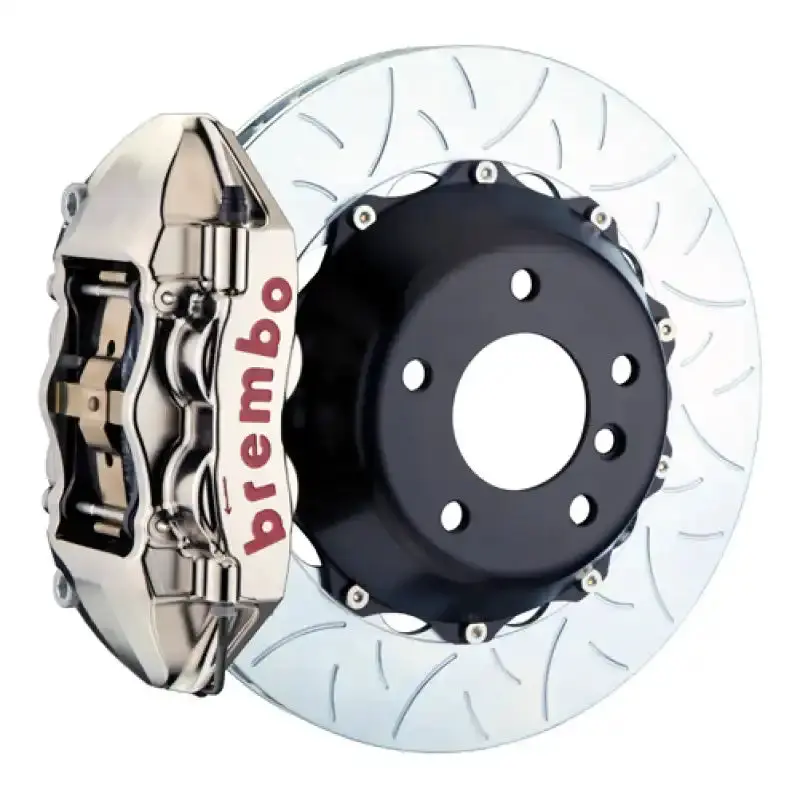 Brembo Rear Gtr Big Brake Kit For 2015–2018 Bmw M3 – 345X28Mm Slotted Two-Piece Rotors, Nickel Finish 1