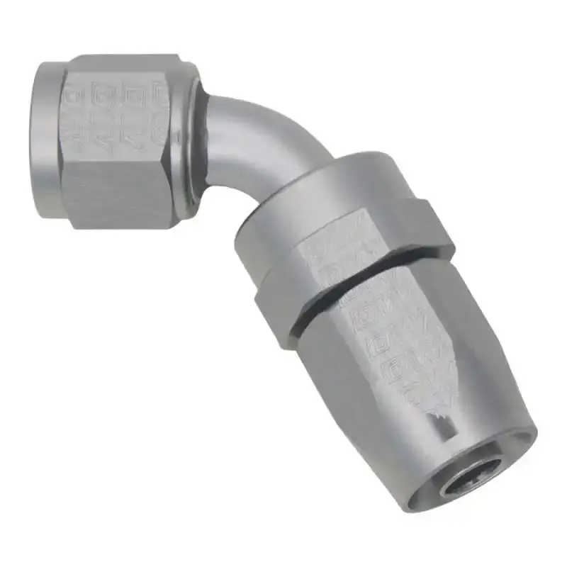 Deatschwerks 8 An Female Flare Swivel Hose End – 60° Angle, Titanium-Anodized Cpe Finish 1