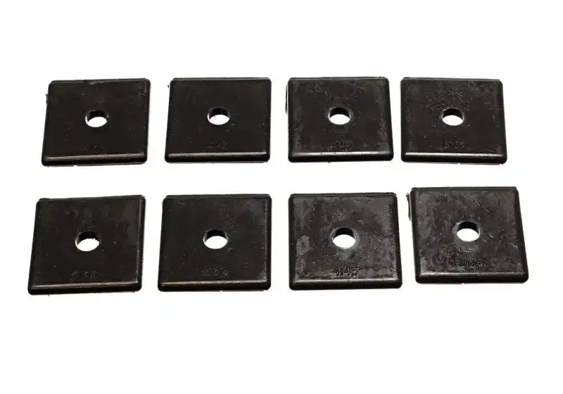 Energy Suspension Black Polyurethane Isolator Pad – 2" Square × 7/16" Id × 1/4" Height 1
