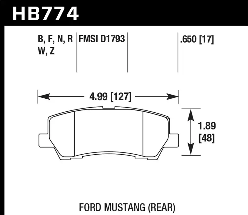 Hawk Performance Dtc-650 High-Temperature Racing Brake Pads – 0.650" Thickness 1
