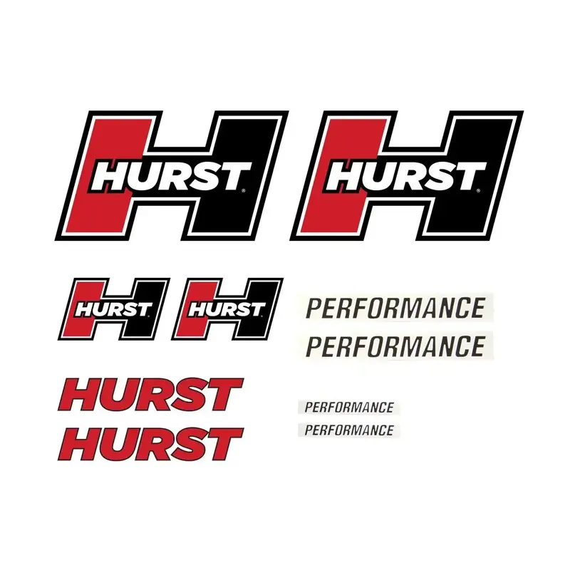 Hurst 1320000 Red Logo Decal Kit For Drag Racing And Performance Vehicles 1