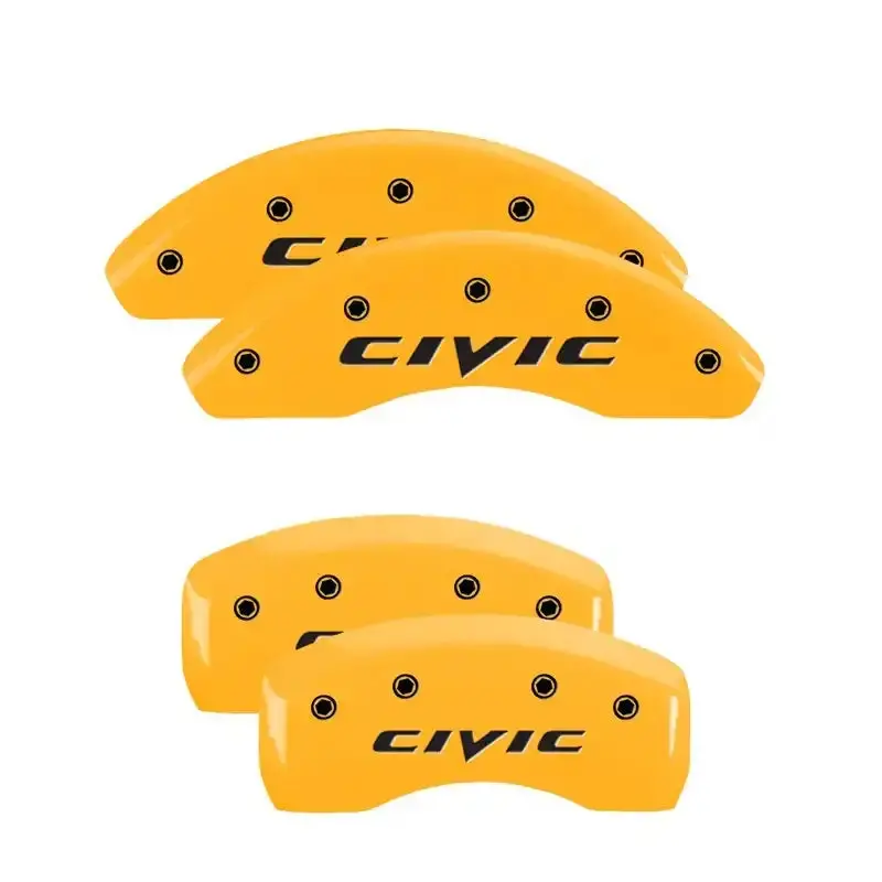 Mgp 4-Piece Caliper Cover Set – Engraved Accord Design, Yellow-On-Black Finish 1