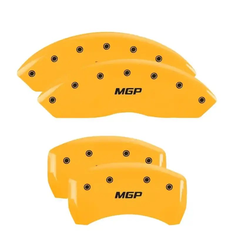 Mgp 4-Piece Caliper Cover Set – Engraved Yellow Finish With Black Chrome Accents 1