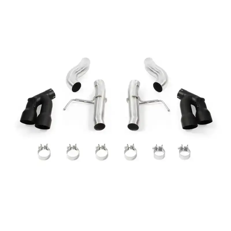 Mishimoto Quad-Tip Race Axle-Back Exhaust System For 2016+ Chevrolet Camaro 2.0T – Aggressive Sound, Black Powder-Coated Tips 1