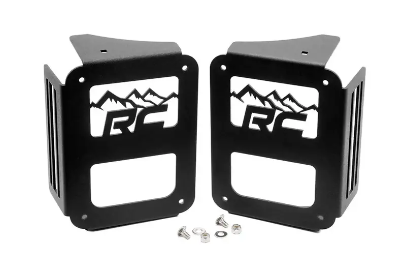 Rough Country Mountain-Style Black Powder-Coated Tail Light Cover (Model 1078) 1