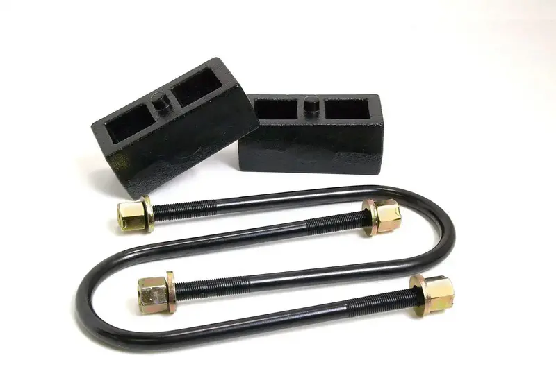 Trailfx 2-Inch Aluminum Lift Block Kit – Includes U-Bolts And Mounting Hardware For Rear Axle Height Adjustment 1