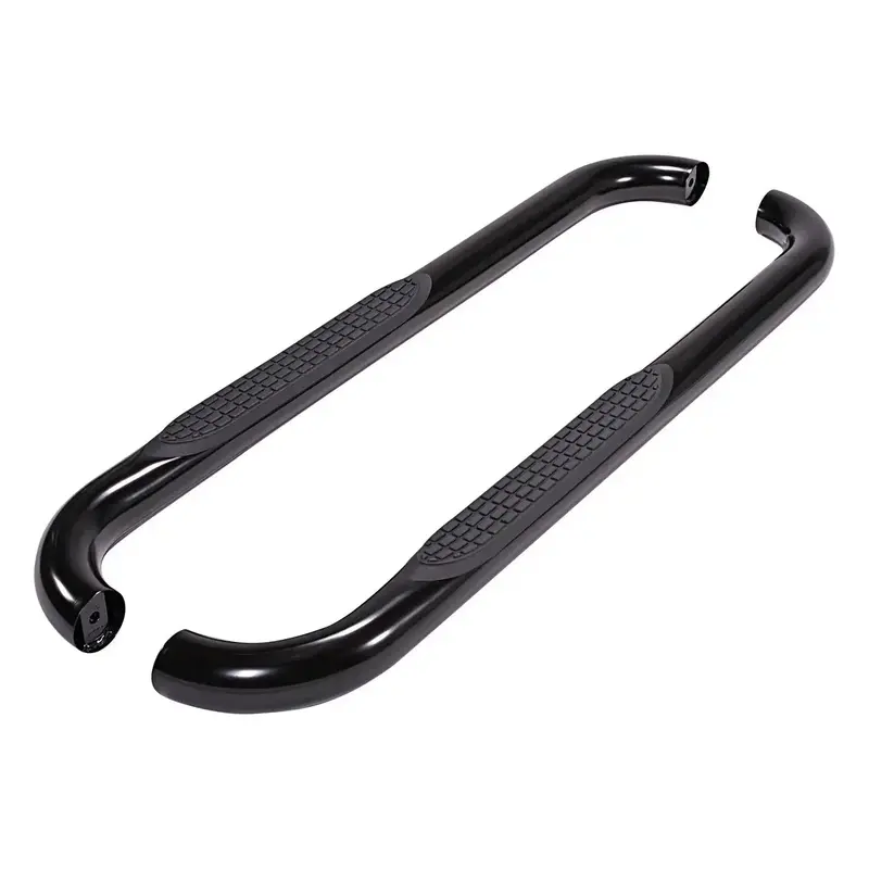 Trailfx A0061B 3" Round Bent Step Bar – Powder-Coated Black Steel, Standard Cab Pickup (No End Caps) 1