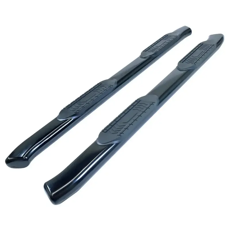 Trailfx A8250B 6" Oval Bent Step Bars – Powder-Coated Black Steel With Welded End Caps & Step Pads For Crew Cab Pickup 1