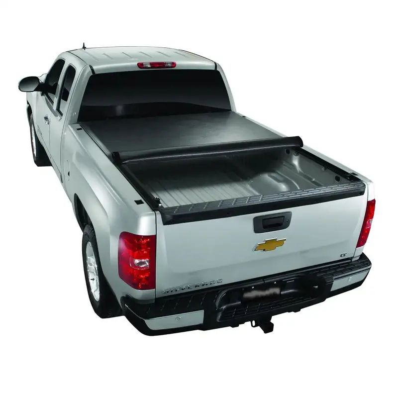 Trailfx Soft Roll-Up Tonneau Cover – Black Vinyl With Velcro Locking System And Tailgate Access 1
