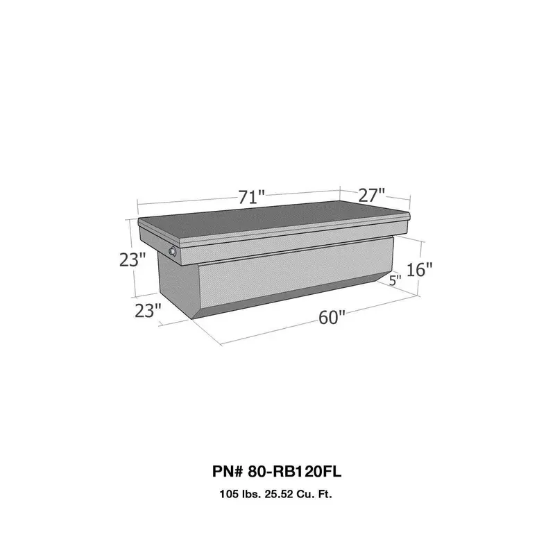 Westin Brute Full-Lid Tool Box – Model 80-Rb120Fl, Heavy-Duty Aluminum Construction 1